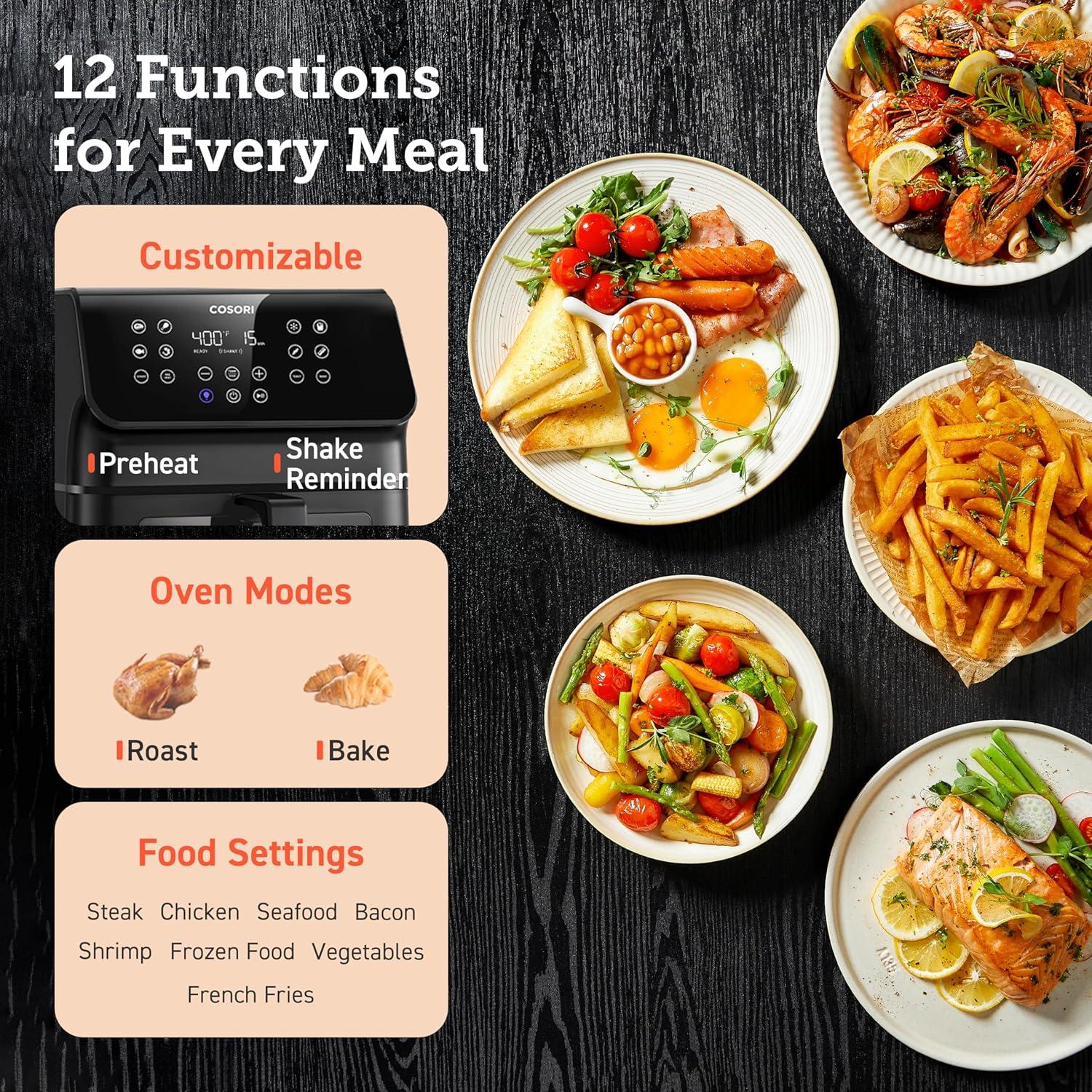 Freidora de Aire COSORI CAF-P652-KUS 6.5L Ventana Transparente