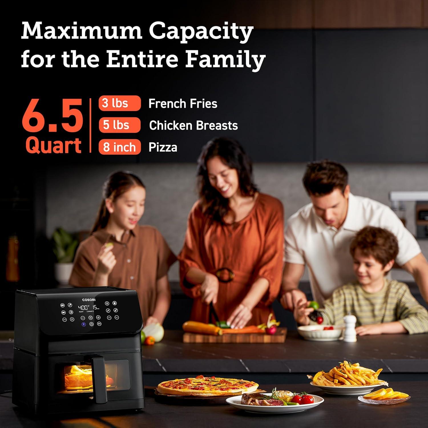 Freidora de Aire COSORI CAF-P652-KUS 6.5L Ventana Transparente