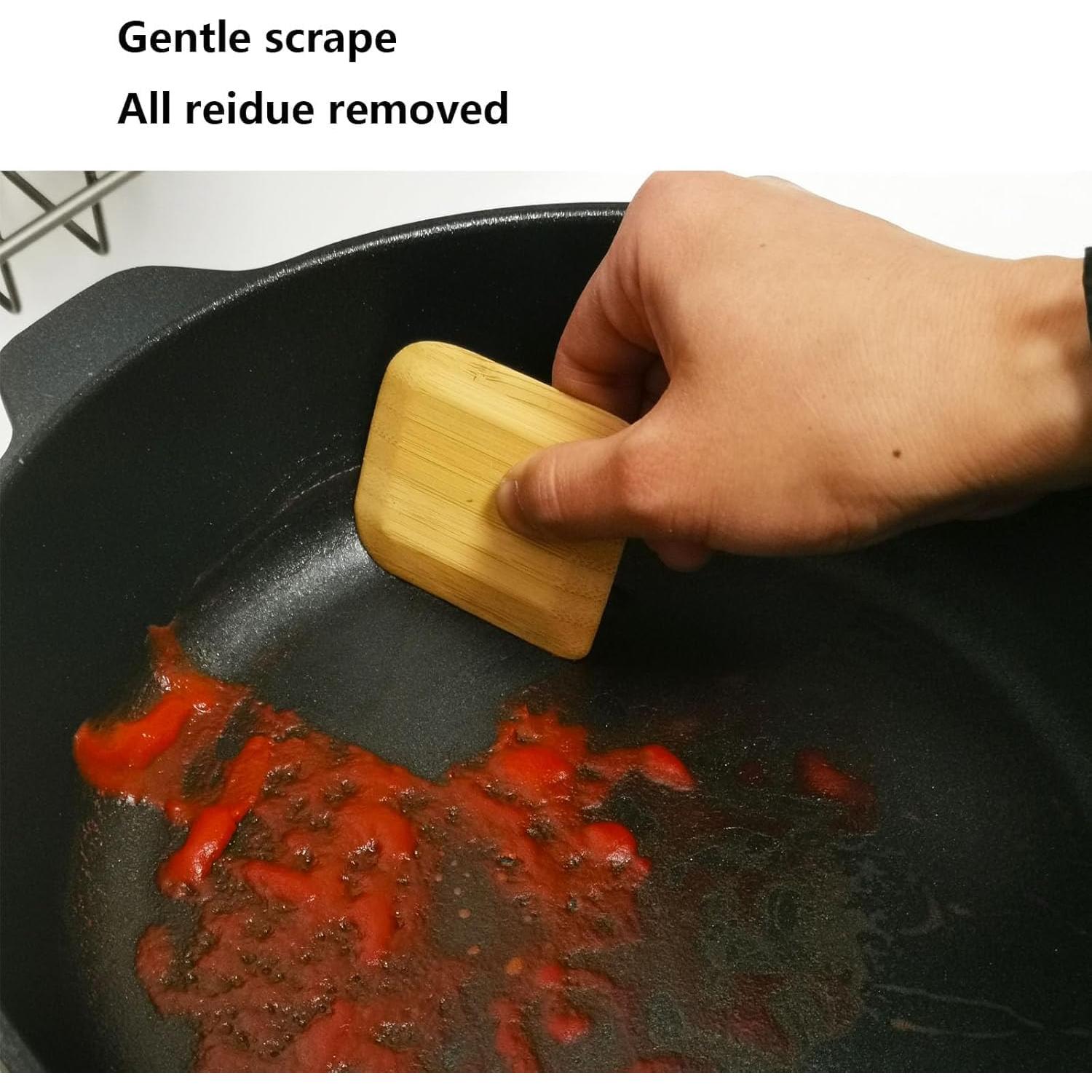 Raspador de Olla de Bambú Ecológico Kep-Mve - Paquete de 6