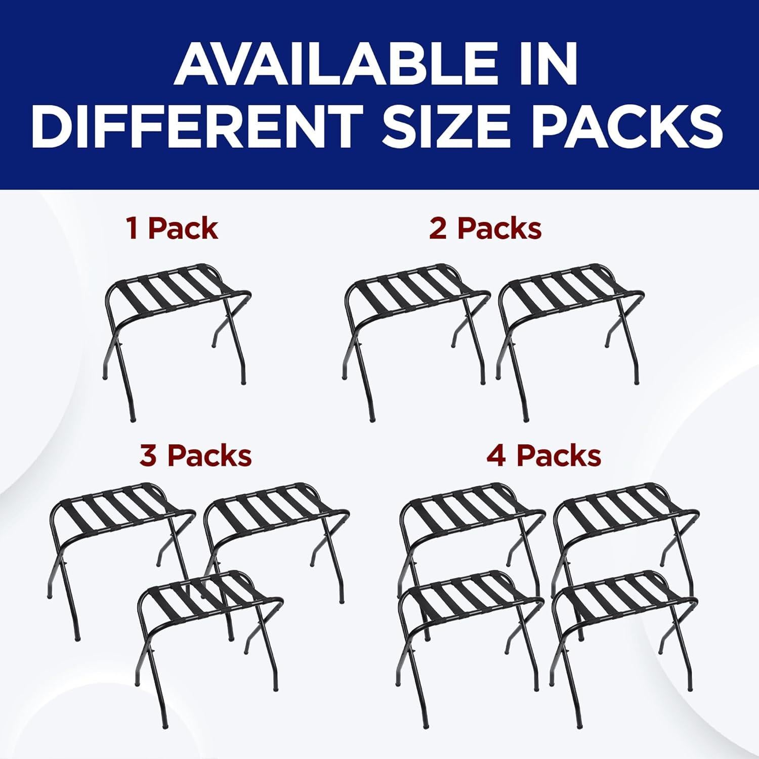 Soporte de Equipaje Plegable LifeMaster - Acero Negro 68.6x57.4cm