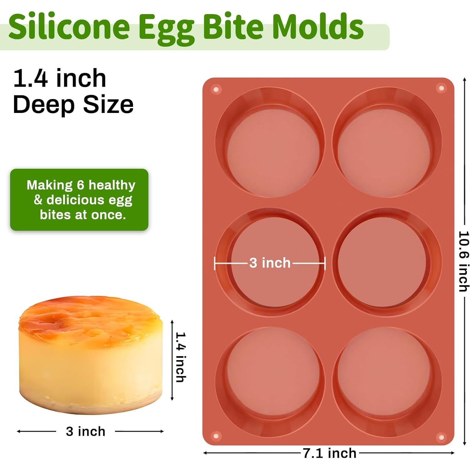 Moldes de Silicona para Huevos JOERSH 2 Piezas 26.9x18cm