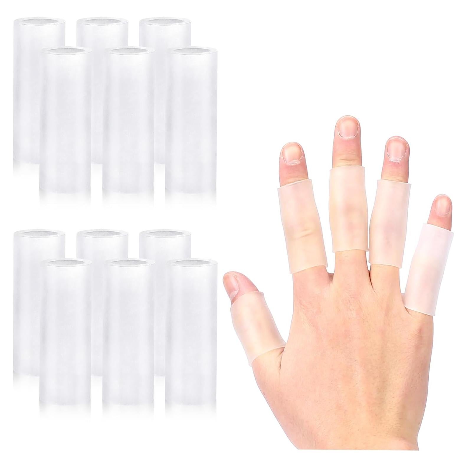 20 Protectores de Dedos de Silicona Transparente Salbsever