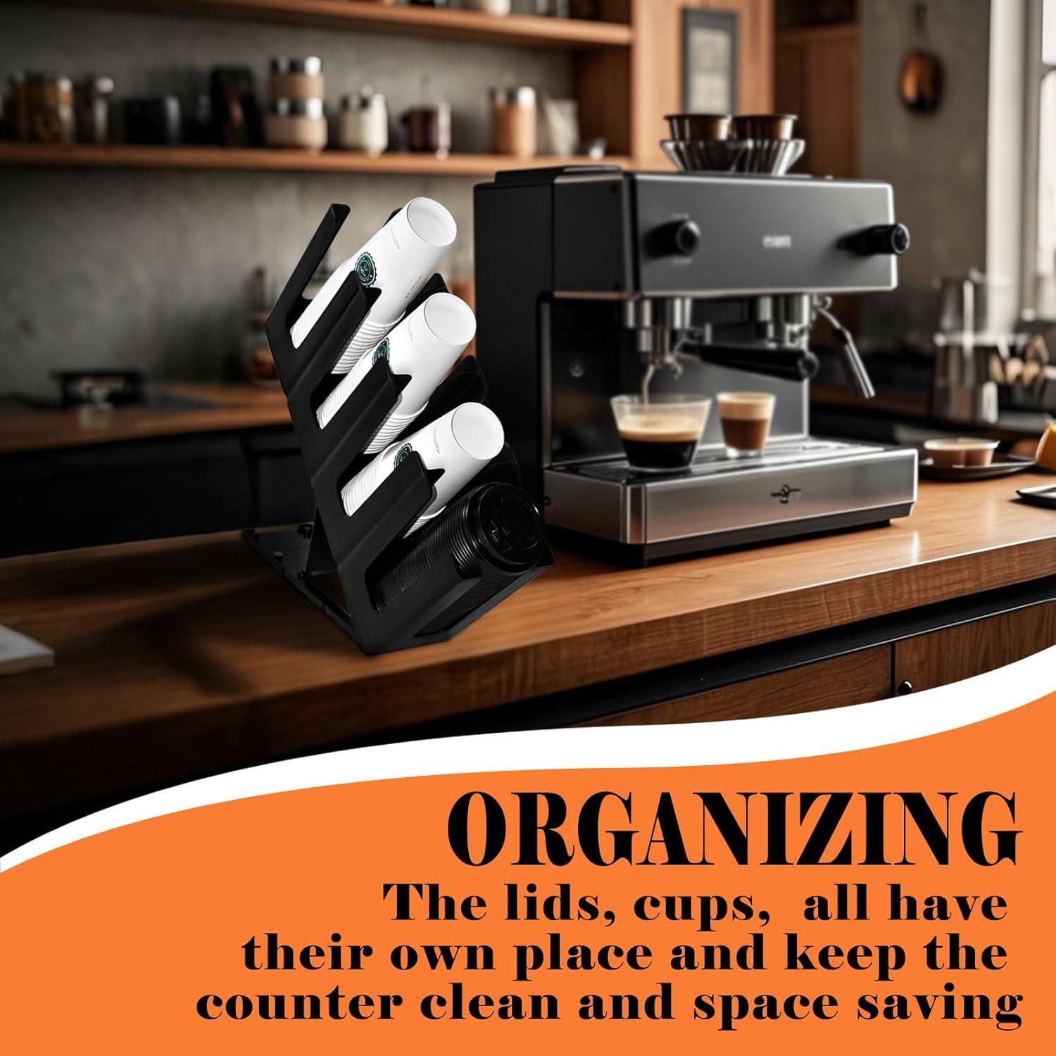 Dispensador de Tazas Desechables Riiriou 2 Paquetes 4 Compartimentos