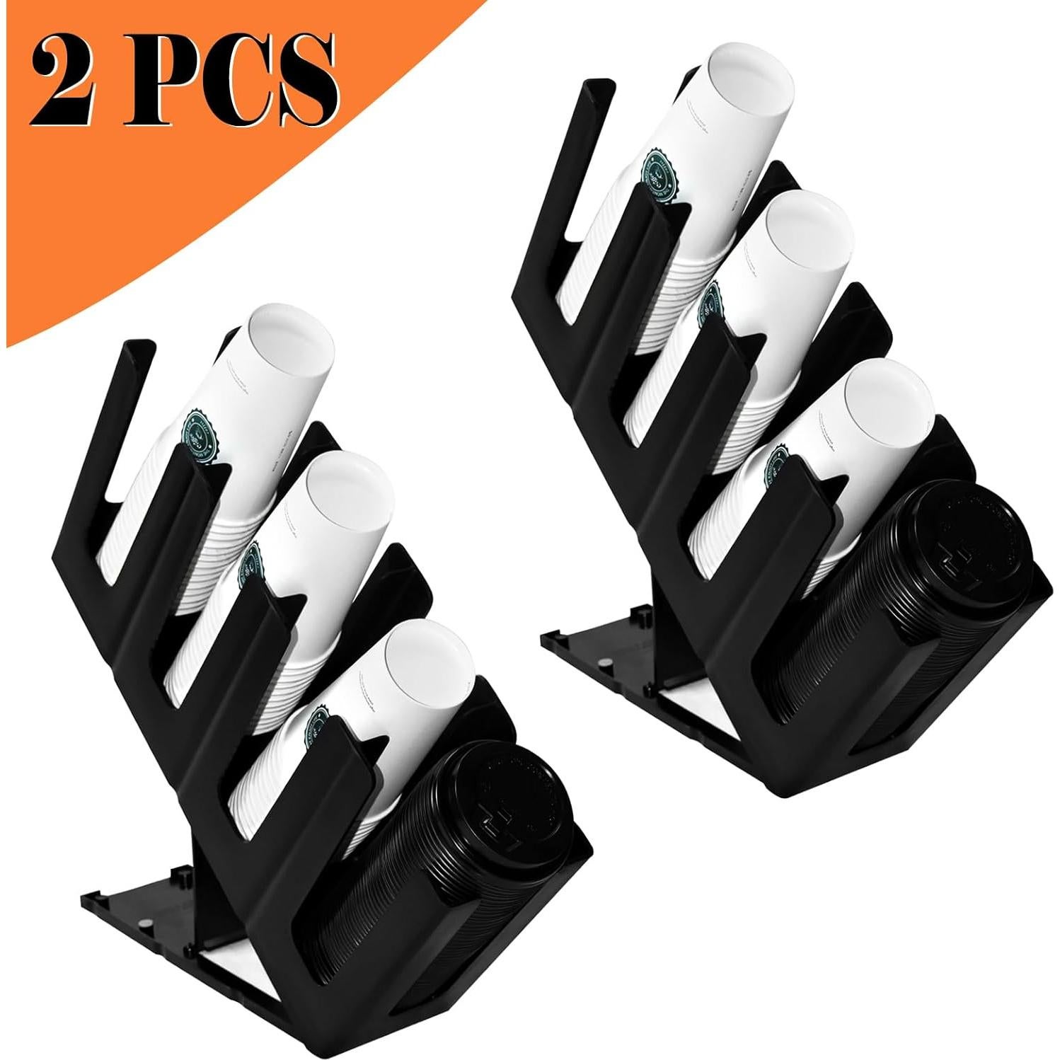 Dispensador de Tazas Desechables Riiriou 2 Paquetes 4 Compartimentos