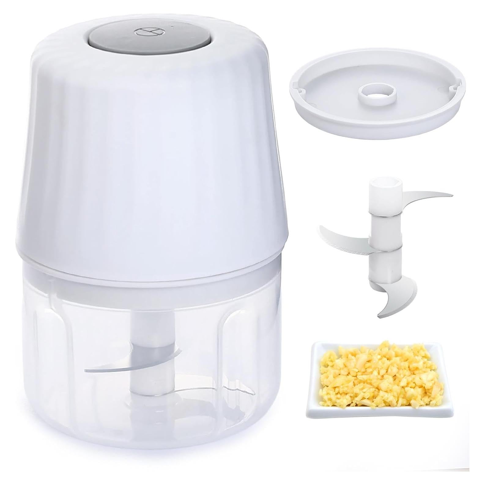 Picador de Ajo Eléctrico Chidoyii 250ML Inalámbrico Blanco