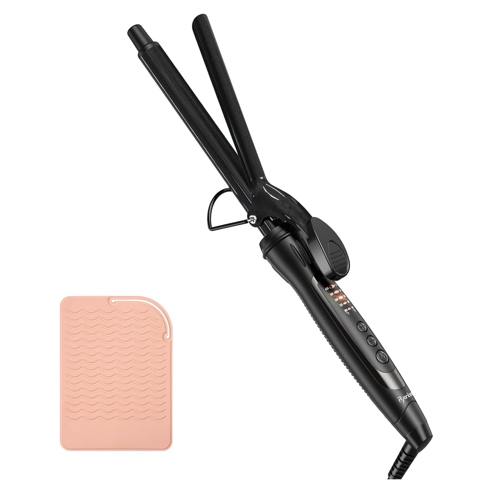 Plancha de Rizar Profesional Ryanboo 0.75" Negra 5 Temperaturas