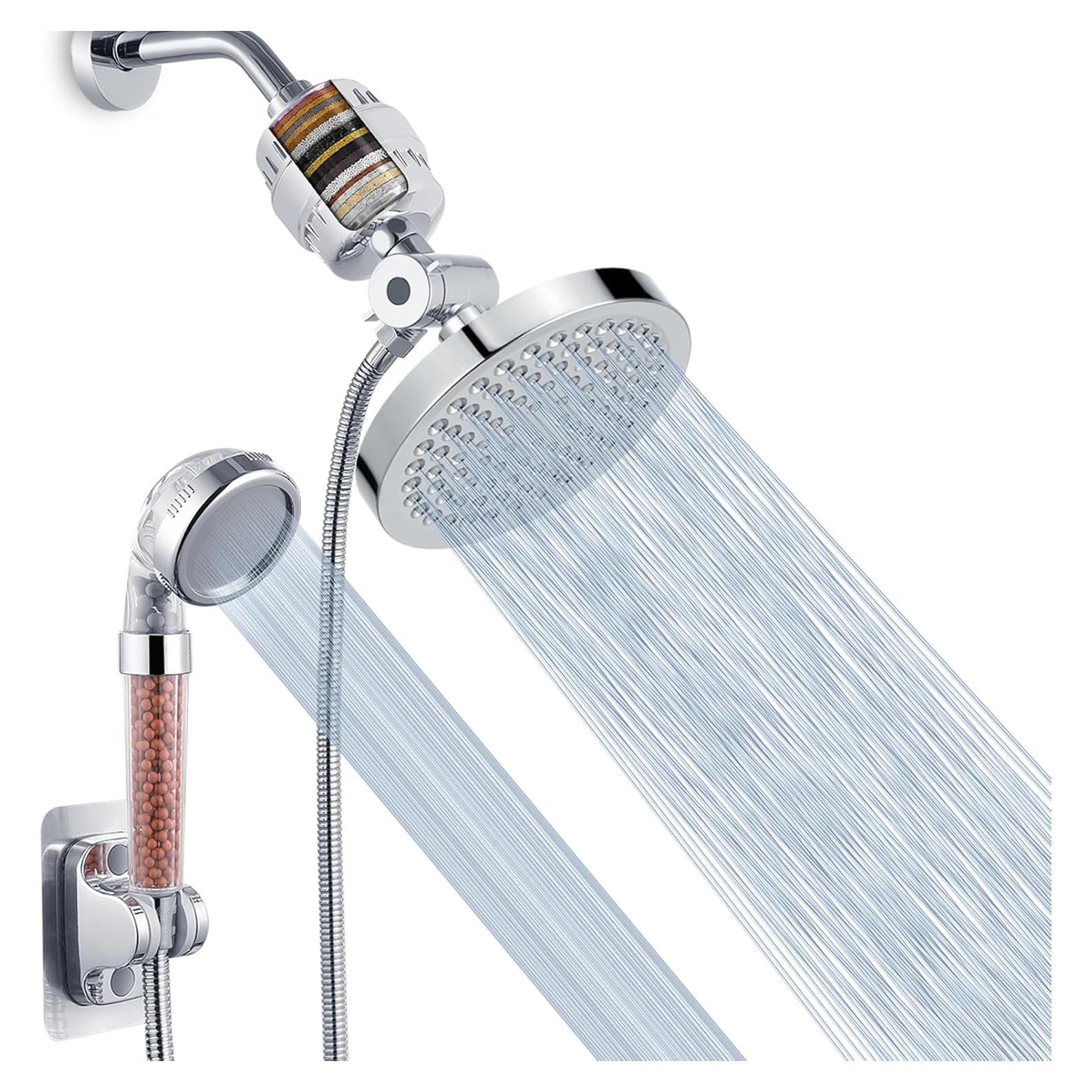 Cabezal de Ducha Filtrada Voolan 6" Cromo Alta Presión