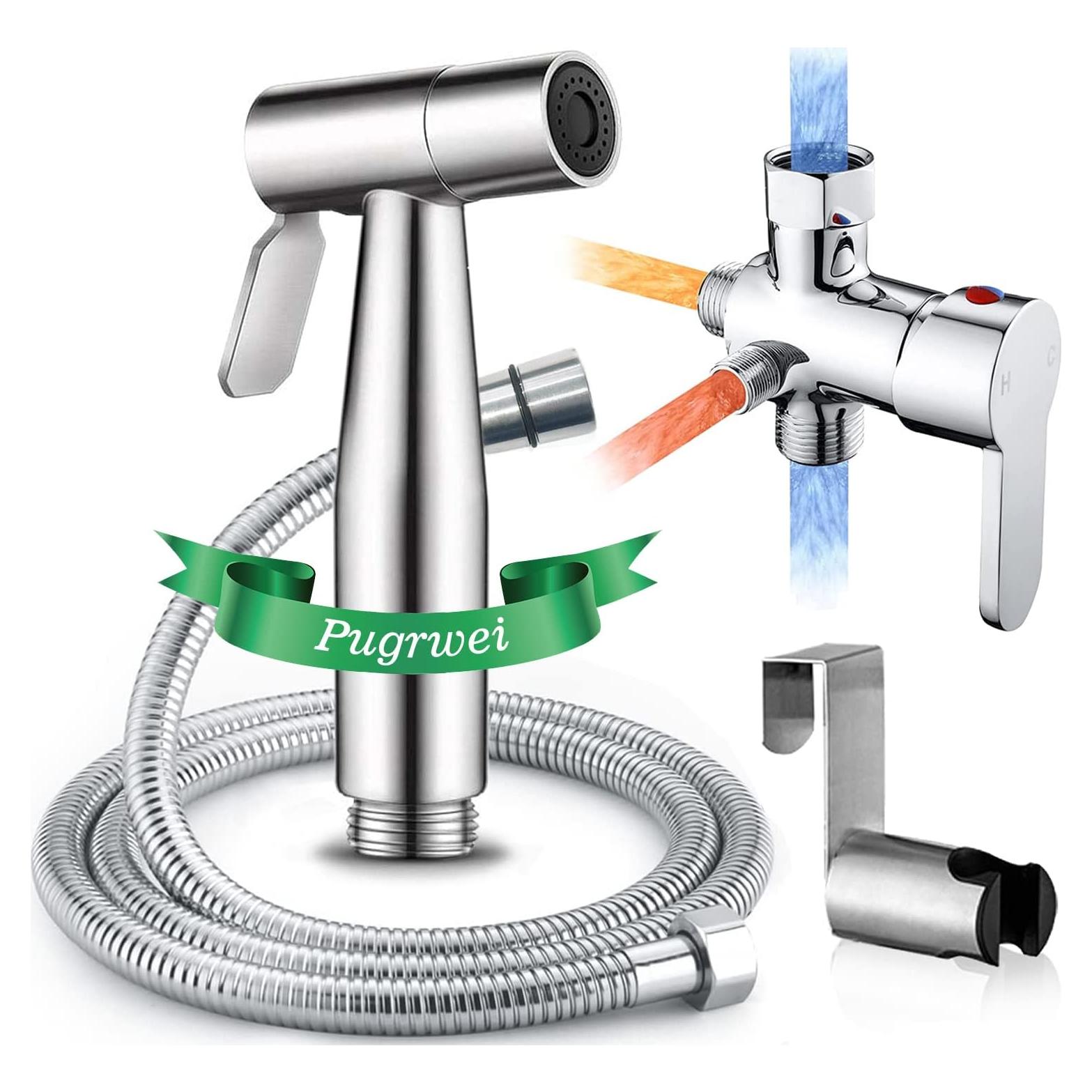Rociador de Bidet de Mano Pugrwei BDA-1 Acero Inoxidable