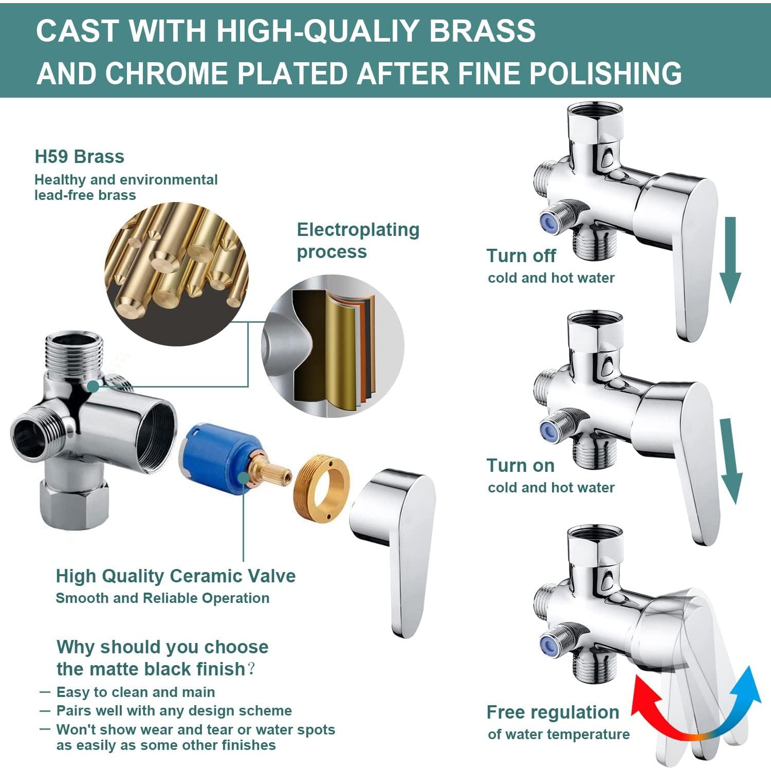 Rociador de Bidet de Mano Pugrwei BDA-1 Acero Inoxidable