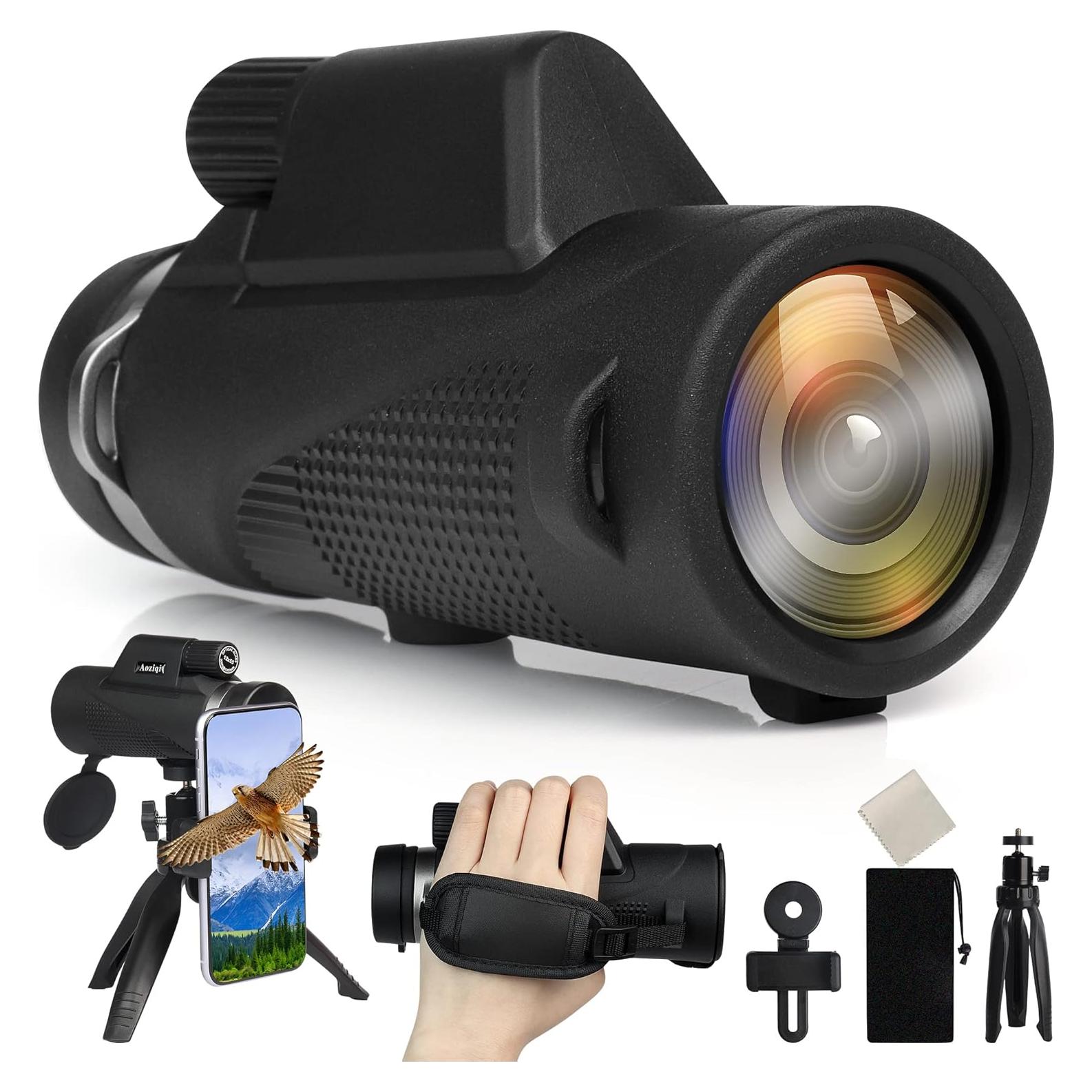 Telescopio Monocular HD 12x55 Aoziqi Impermeable Compacto