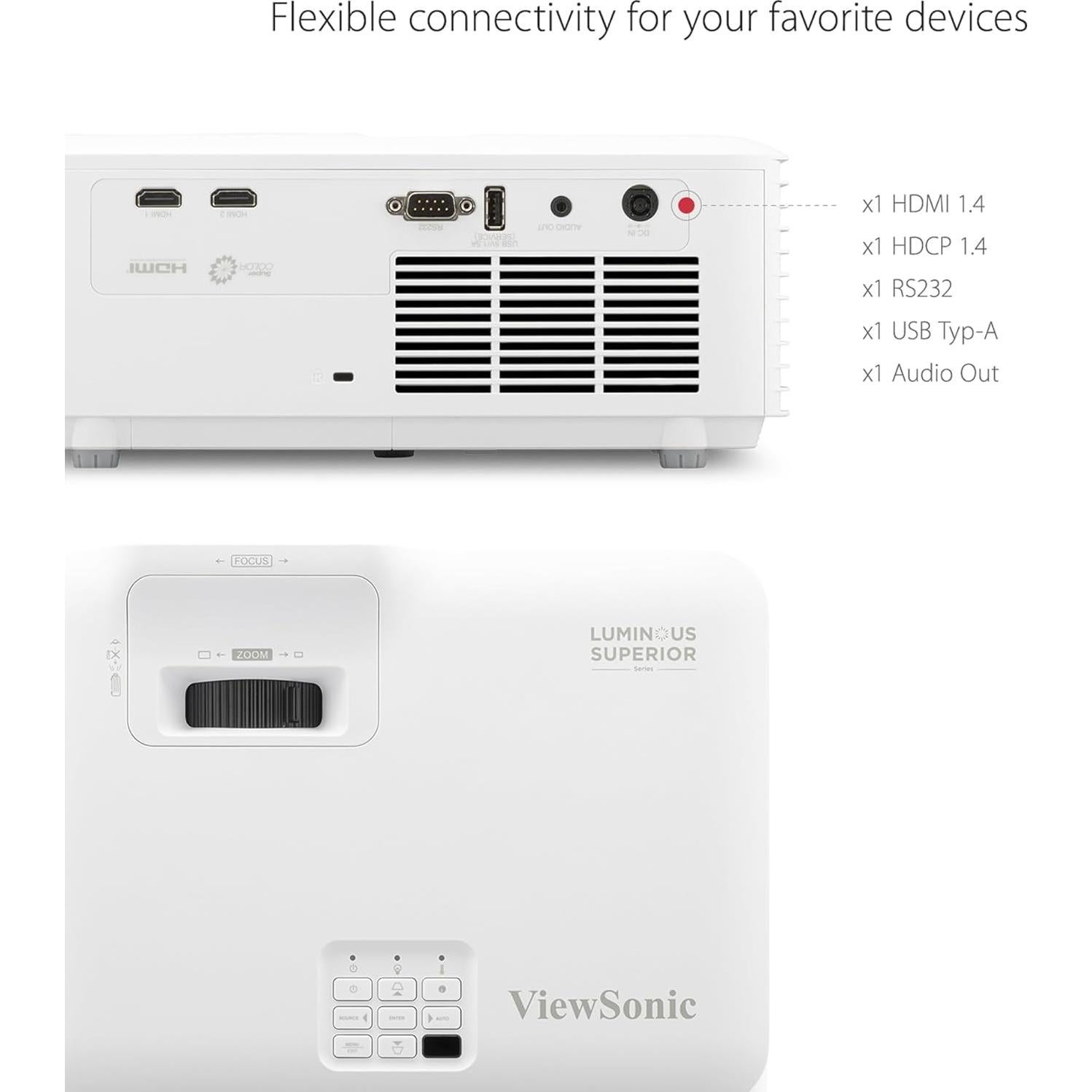 Proyector láser ViewSonic LS740W 5000 lúmenes WXGA 360°