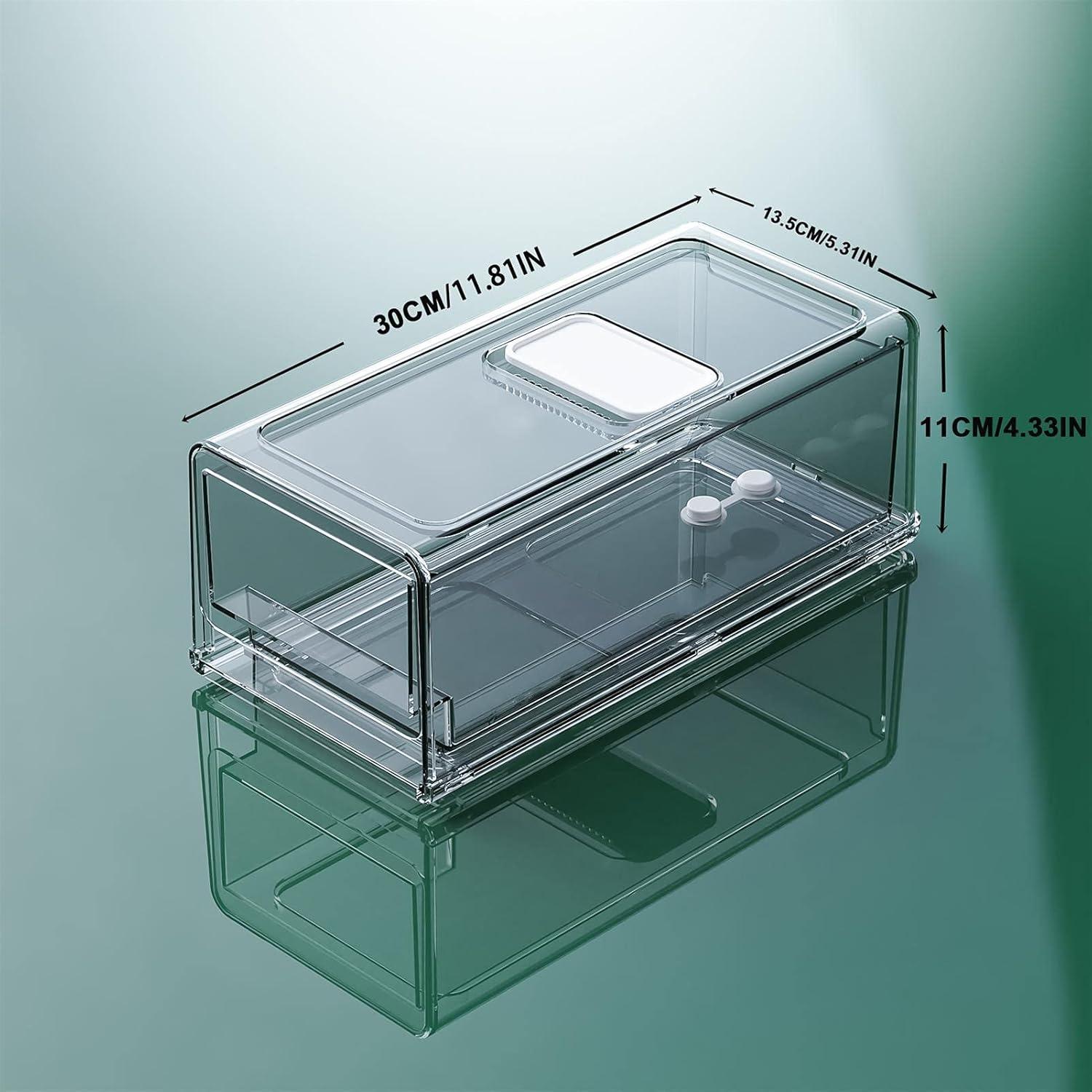Organizador de Refrigerador YekouMax 2 Pack Cajones Apilables 30 cm