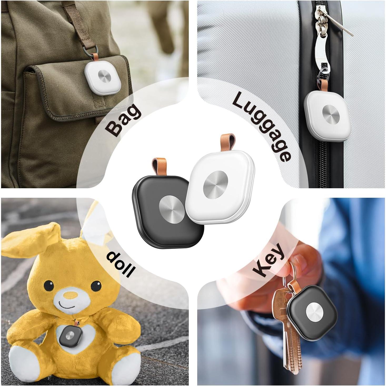 Rastreador Bluetooth Inteligente HOMELEAD - 4 Paquete Negro