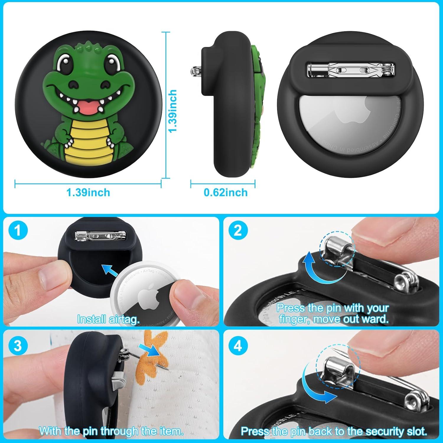 Funda Oculta para AirTag Bingcok 2 Pack Niños Rosa Púrpura