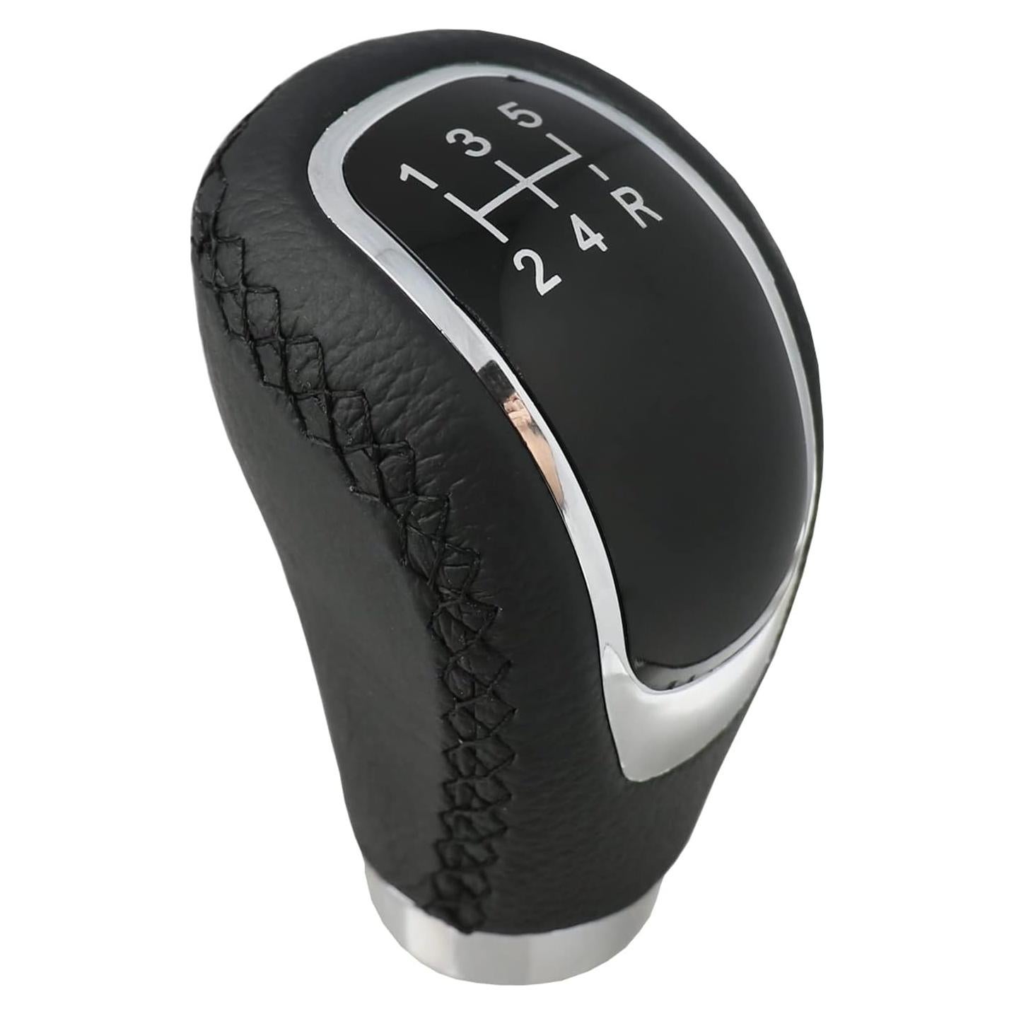 Perilla de Cambio Manual 5 Velocidades Bashineng Cuero Negro