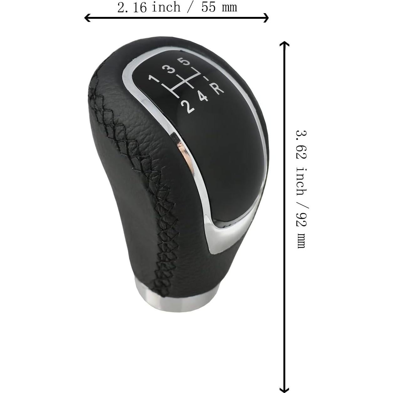 Perilla de Cambio Manual 5 Velocidades Bashineng Cuero Negro