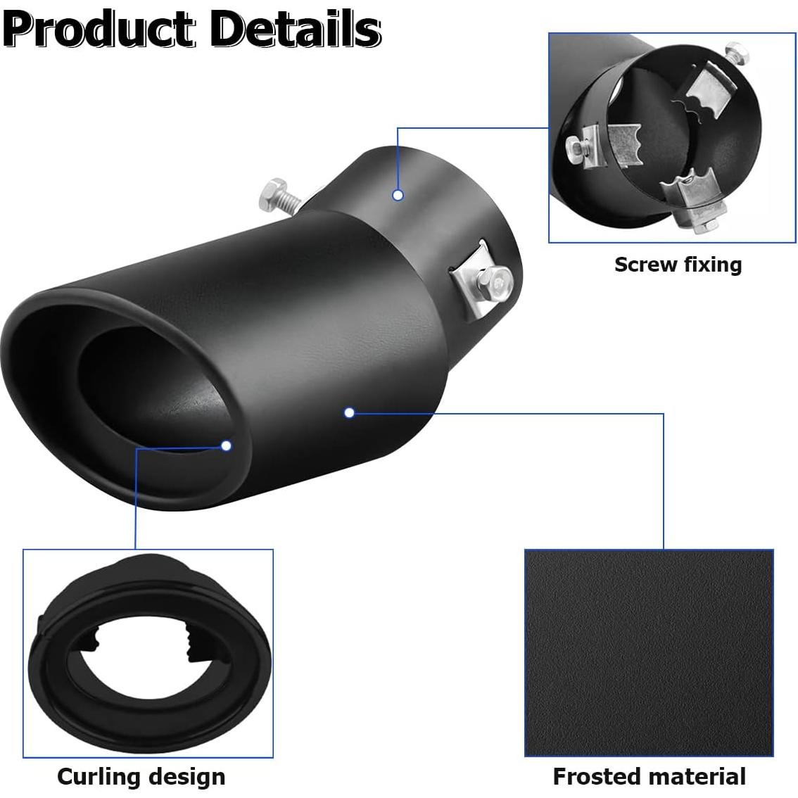Punta de Escape Acero Inoxidable Moly Magnolia 6.35 cm a 8.38 cm