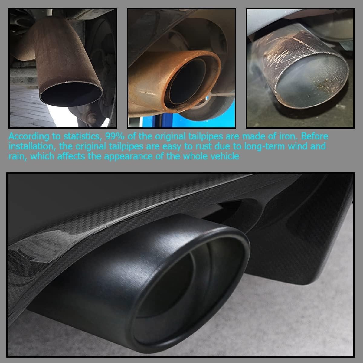 Punta de Escape Acero Inoxidable Moly Magnolia 6.35 cm a 8.38 cm