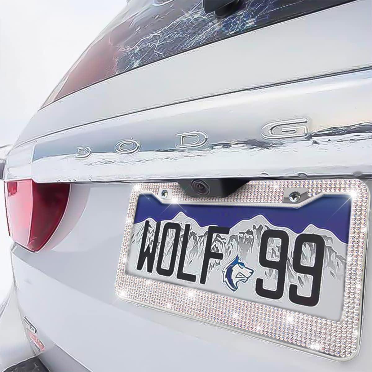 Marco de Placa de Licencia YALOK Brillante con Rhinestones