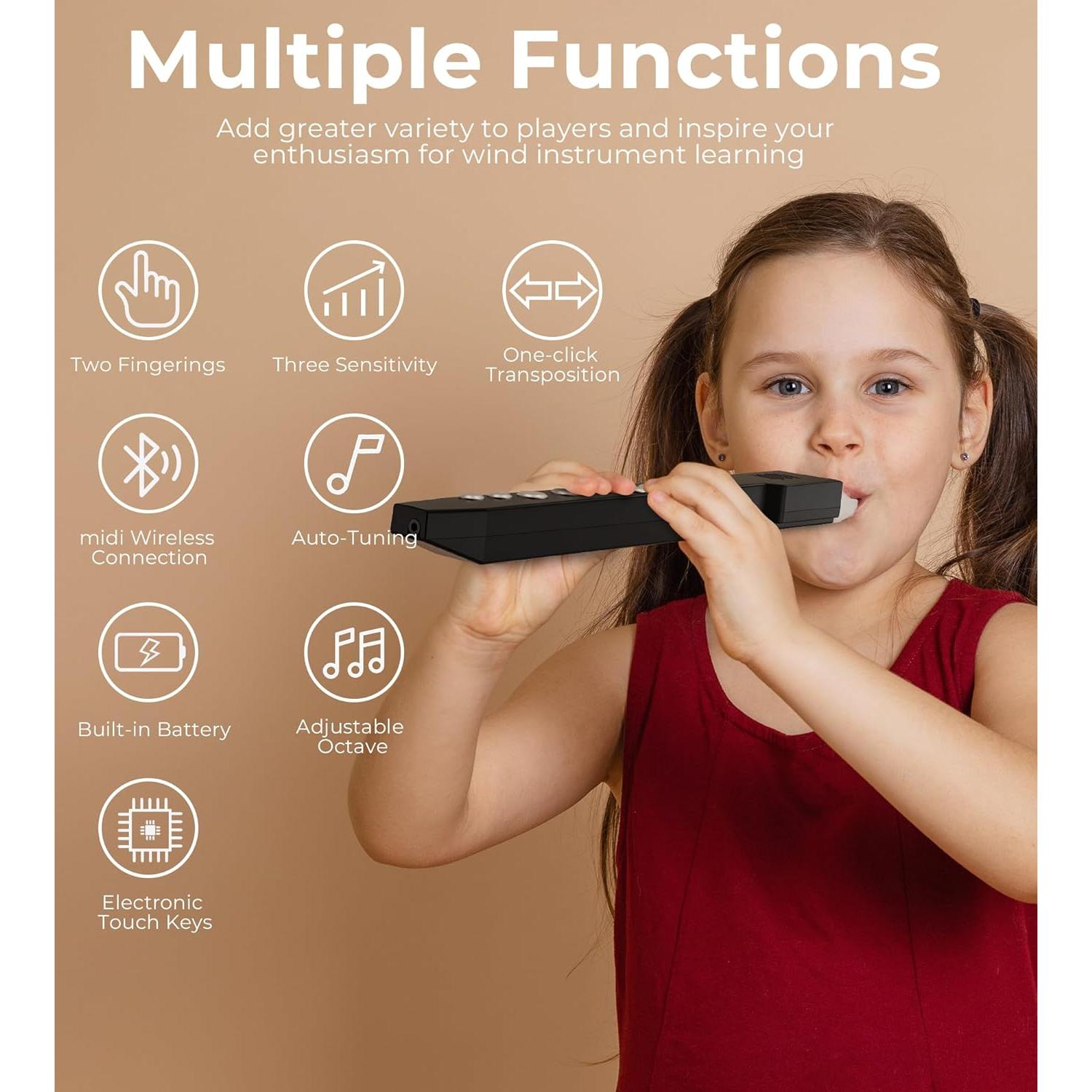 Instrumento de Viento Digital Vangoa EWI-100 Portátil