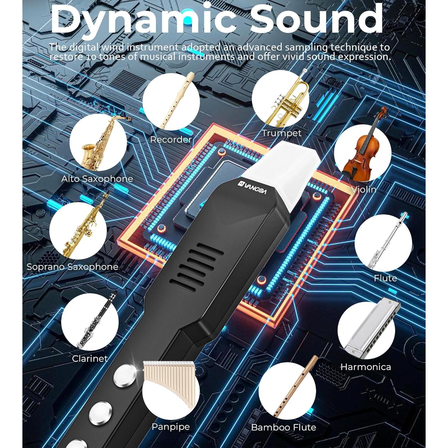 Instrumento de Viento Digital Vangoa EWI-100 Portátil