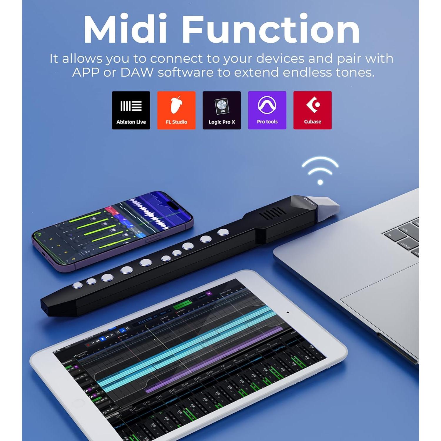Instrumento de Viento Digital Vangoa EWI-100 Portátil