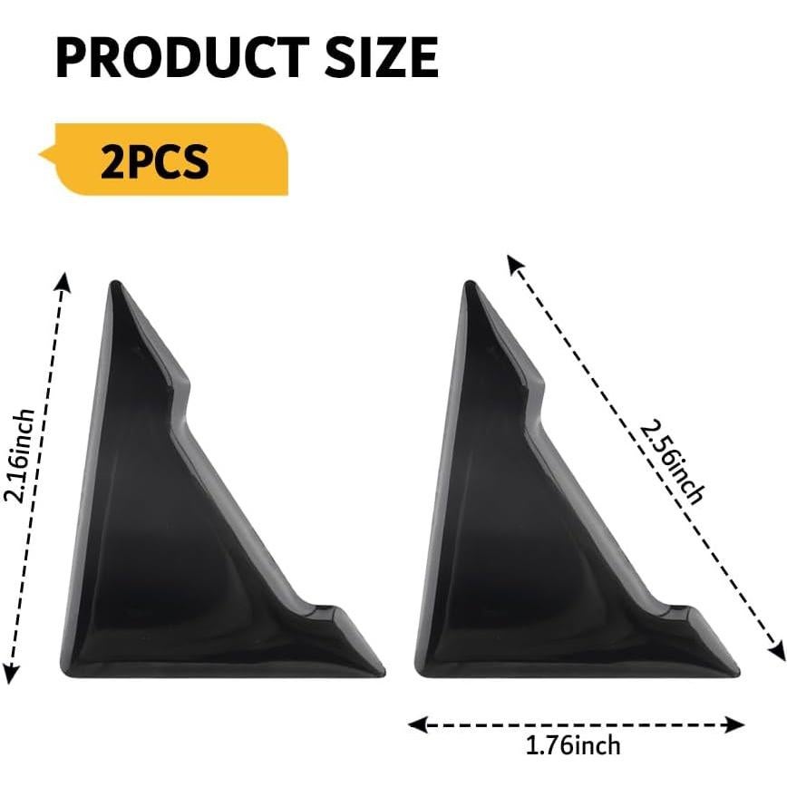 4 Protectores de Bisel de Puerta de Coche Figpade Negro