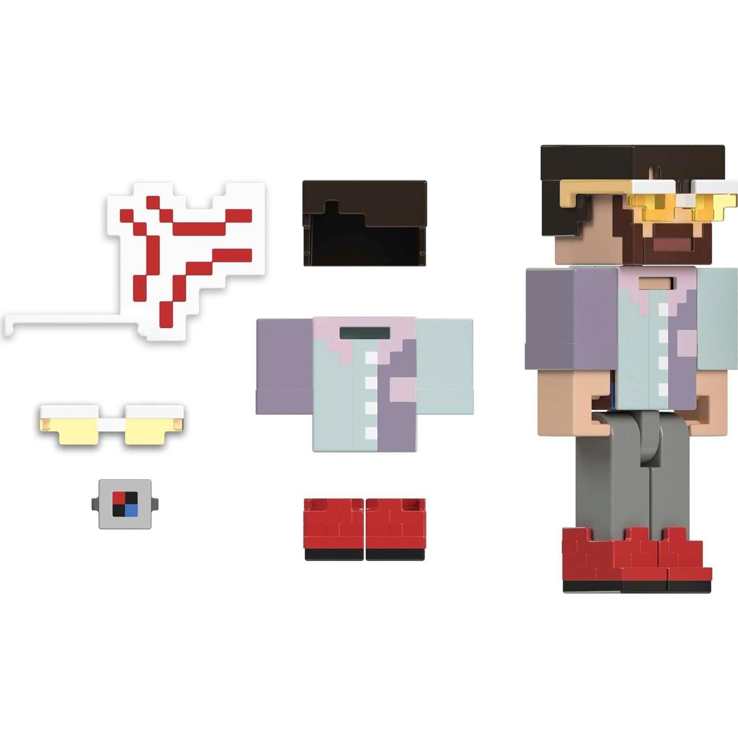 Juego de figuras de acción Minecraft Creator Mattel Camp Enderwood