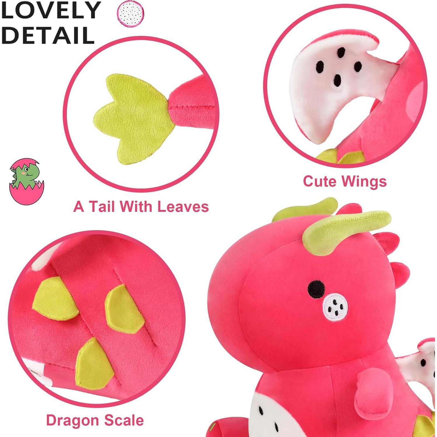 Dinosaurio de Peluche Ditucu 40 cm Rojo Suave para Niños