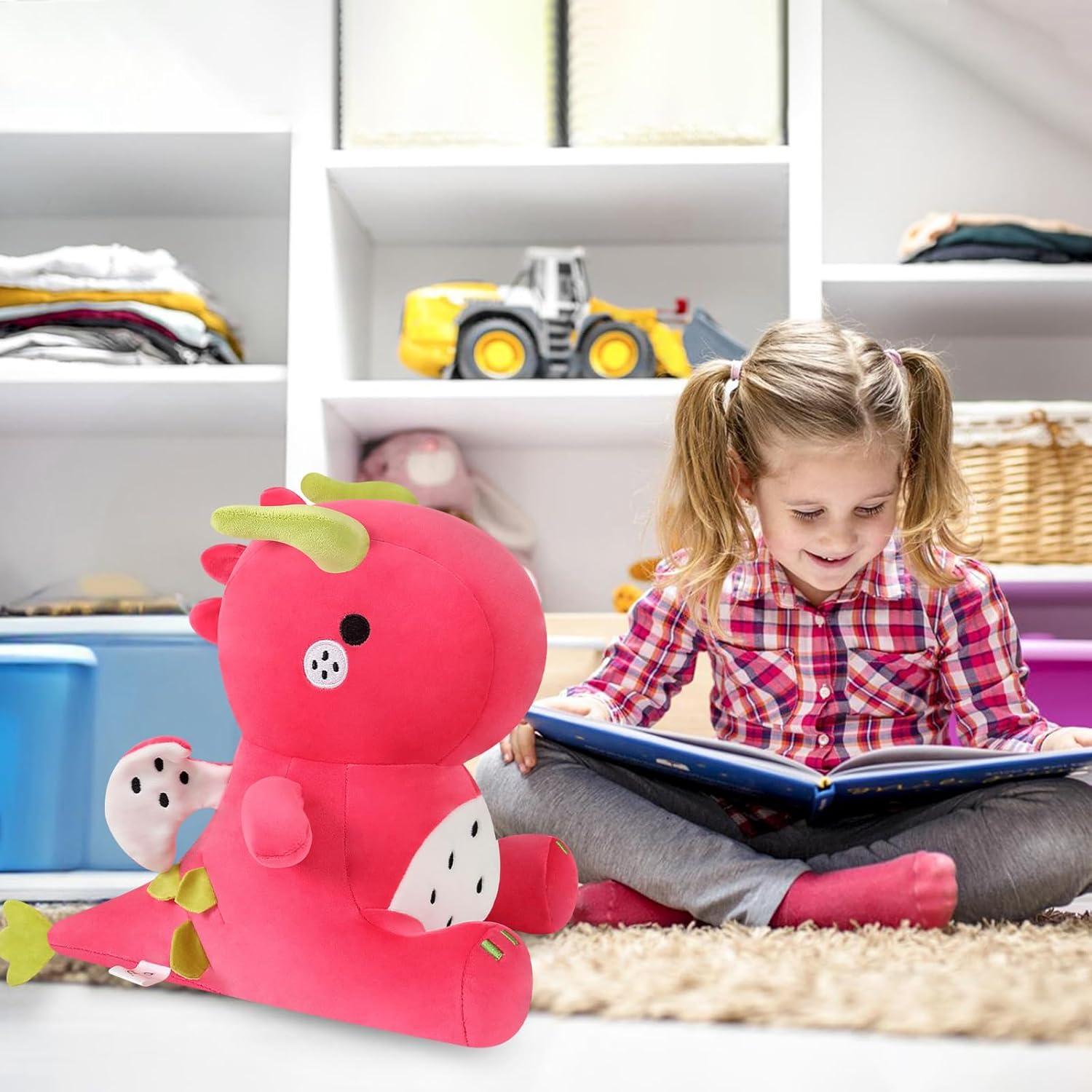 Dinosaurio de Peluche Ditucu 40 cm Rojo Suave para Niños