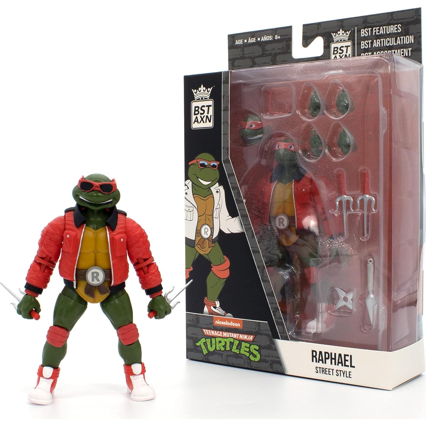 Figura Tortugas Ninja BST AXN Raphael 12,7 cm con accesorios