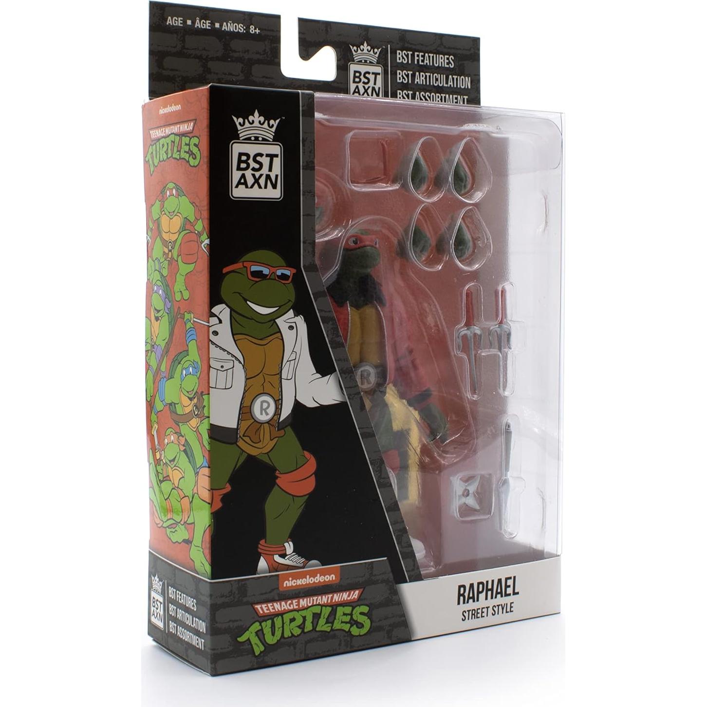 Figura Tortugas Ninja BST AXN Raphael 12,7 cm con accesorios