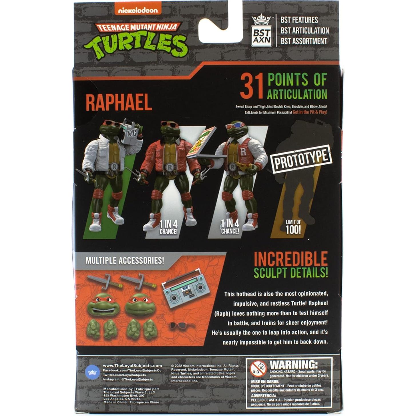 Figura Tortugas Ninja BST AXN Raphael 12,7 cm con accesorios