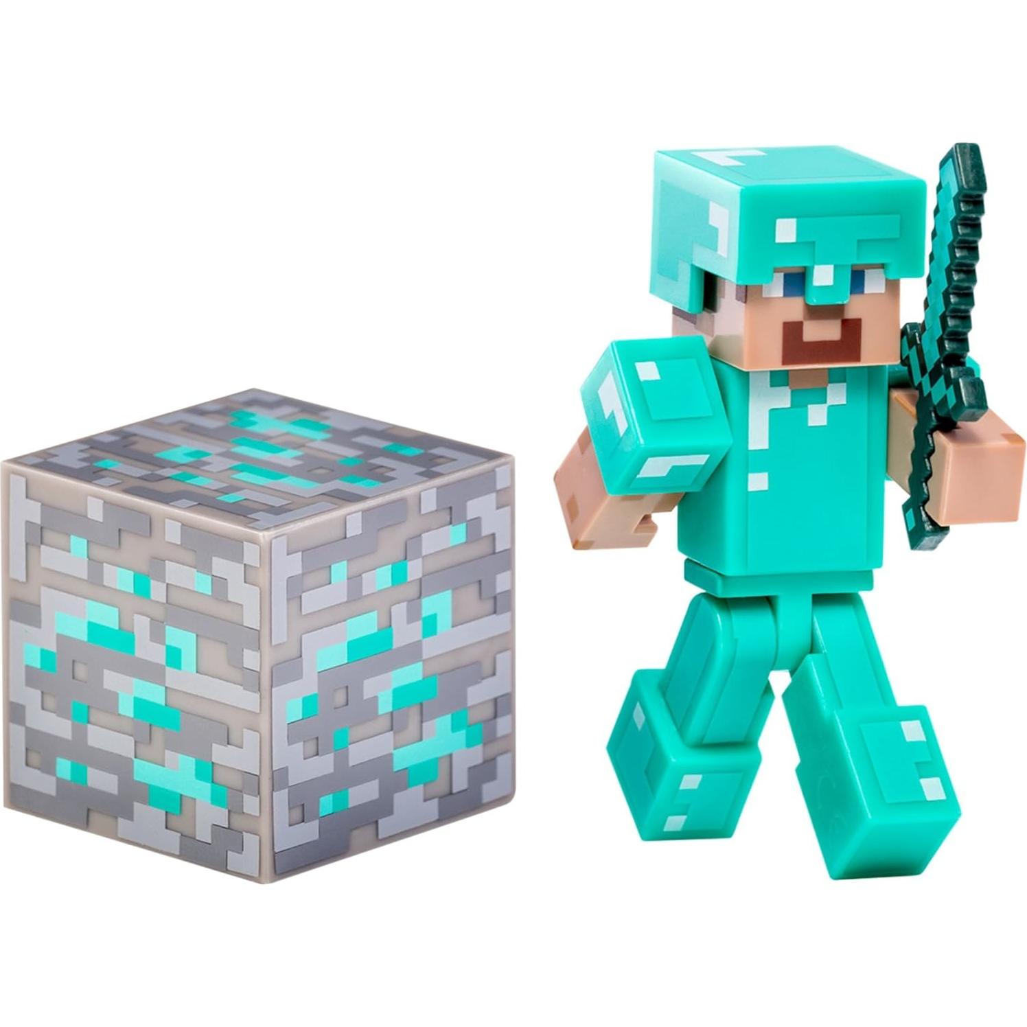 Minecraft Diamond Steve Figure Pack