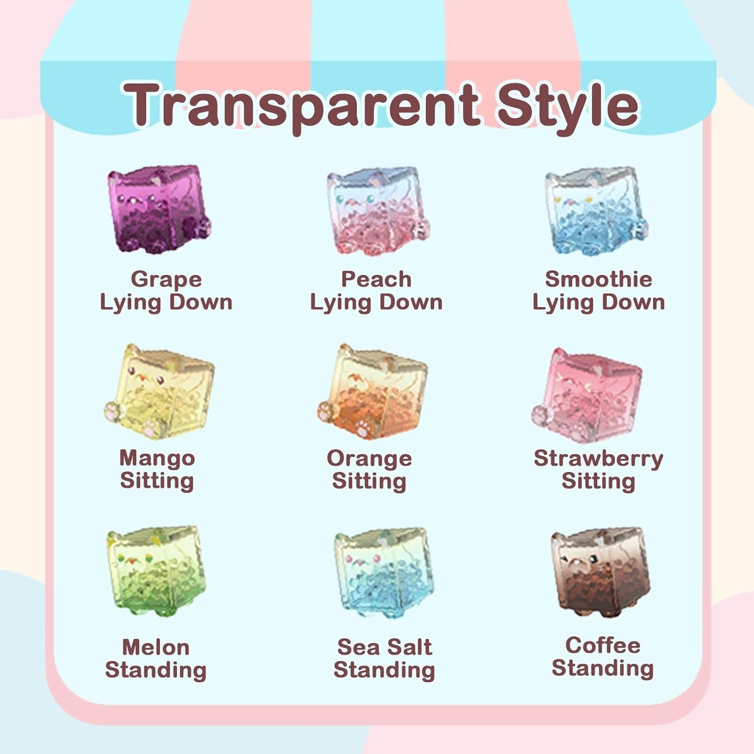 BEEMAI Paquete Sorpresa Gato Cuadrado 5 Figuras Kawaii