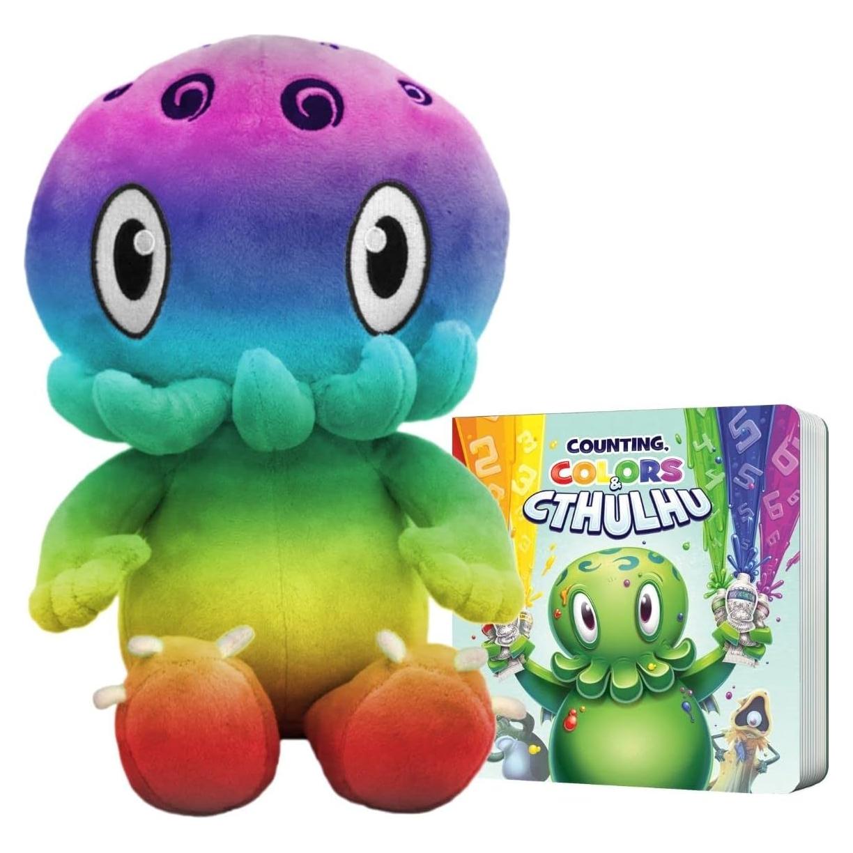 C es para Cthulhu Libro y Peluche Arcoíris 30,48 cm