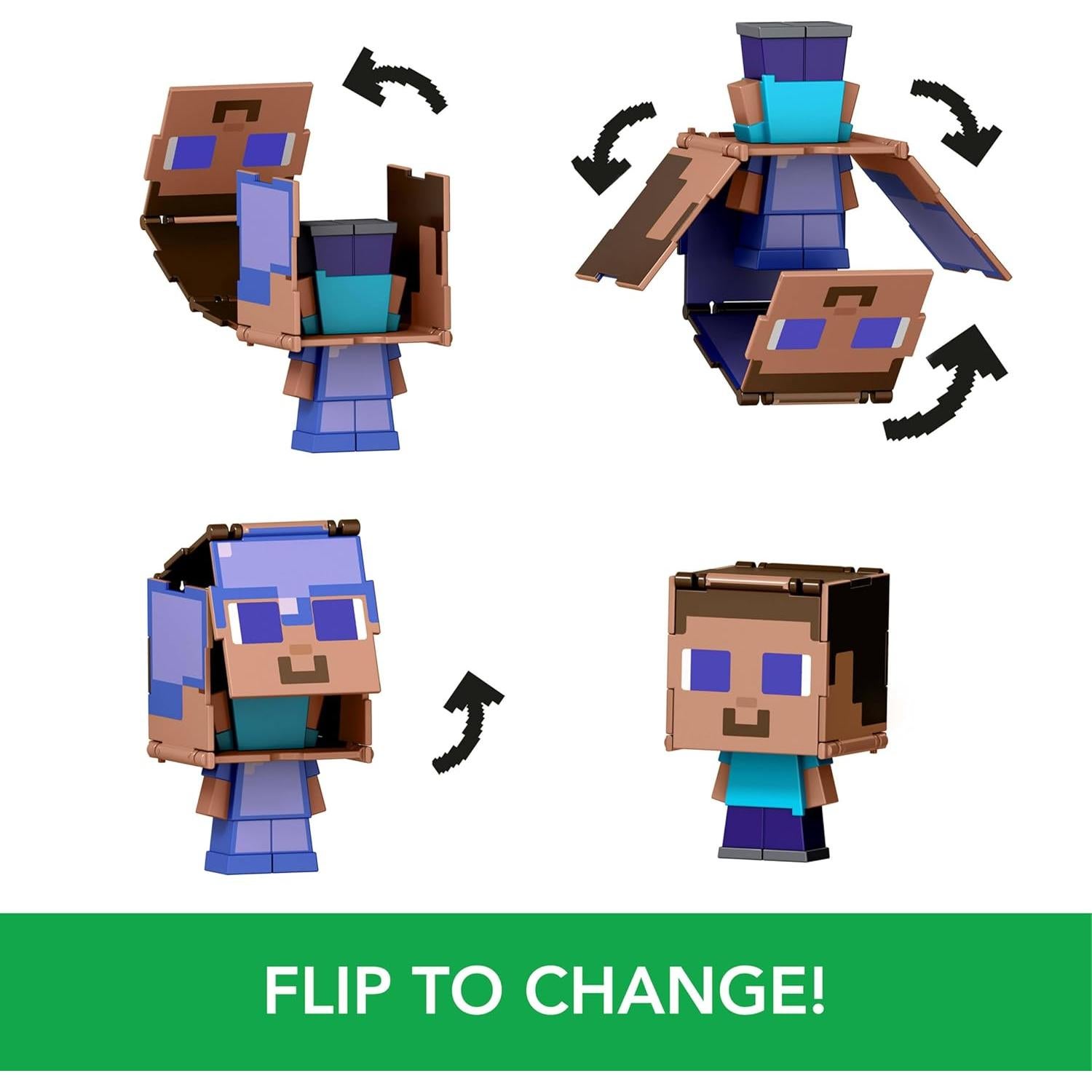 Figuras Minecraft Flippin' Figs Mattel 9.53 cm 2 en 1