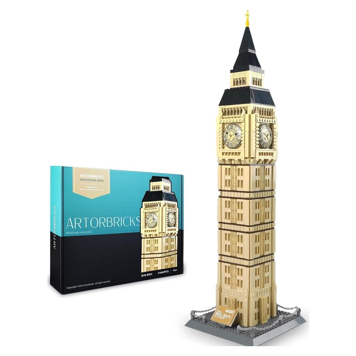 Conjunto de Construcción Big Ben ArtorBricks 1666 Piezas