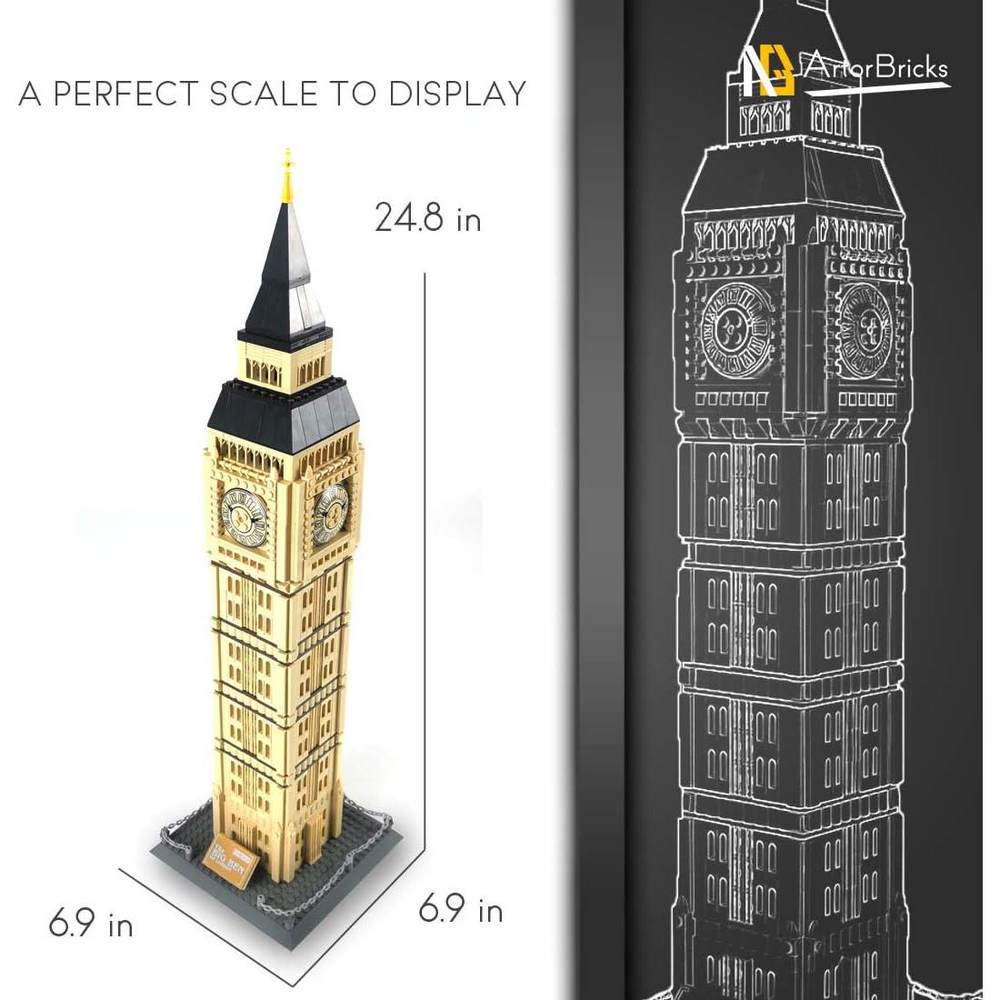 Conjunto de Construcción Big Ben ArtorBricks 1666 Piezas