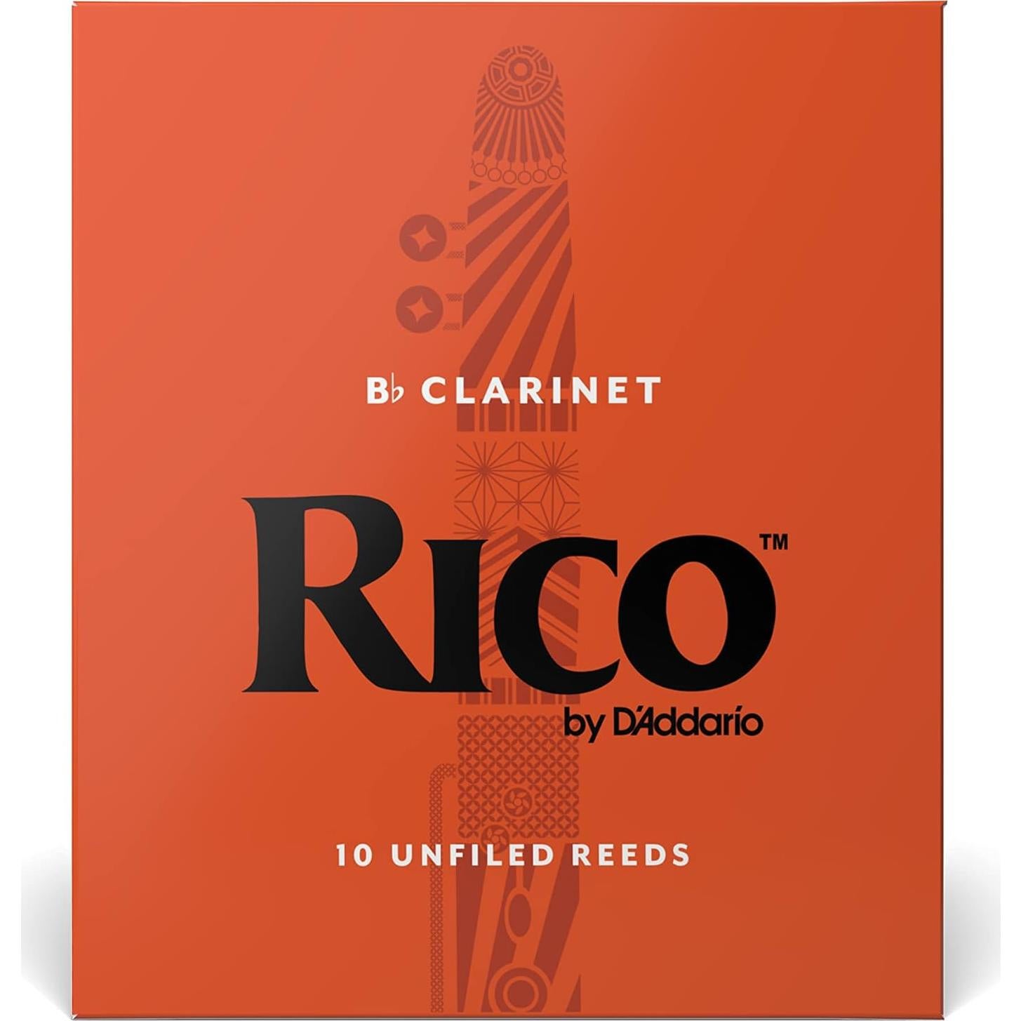 Reed de Clarinete Bb D'Addario Rico 2.5 Paquete 10 Unidades