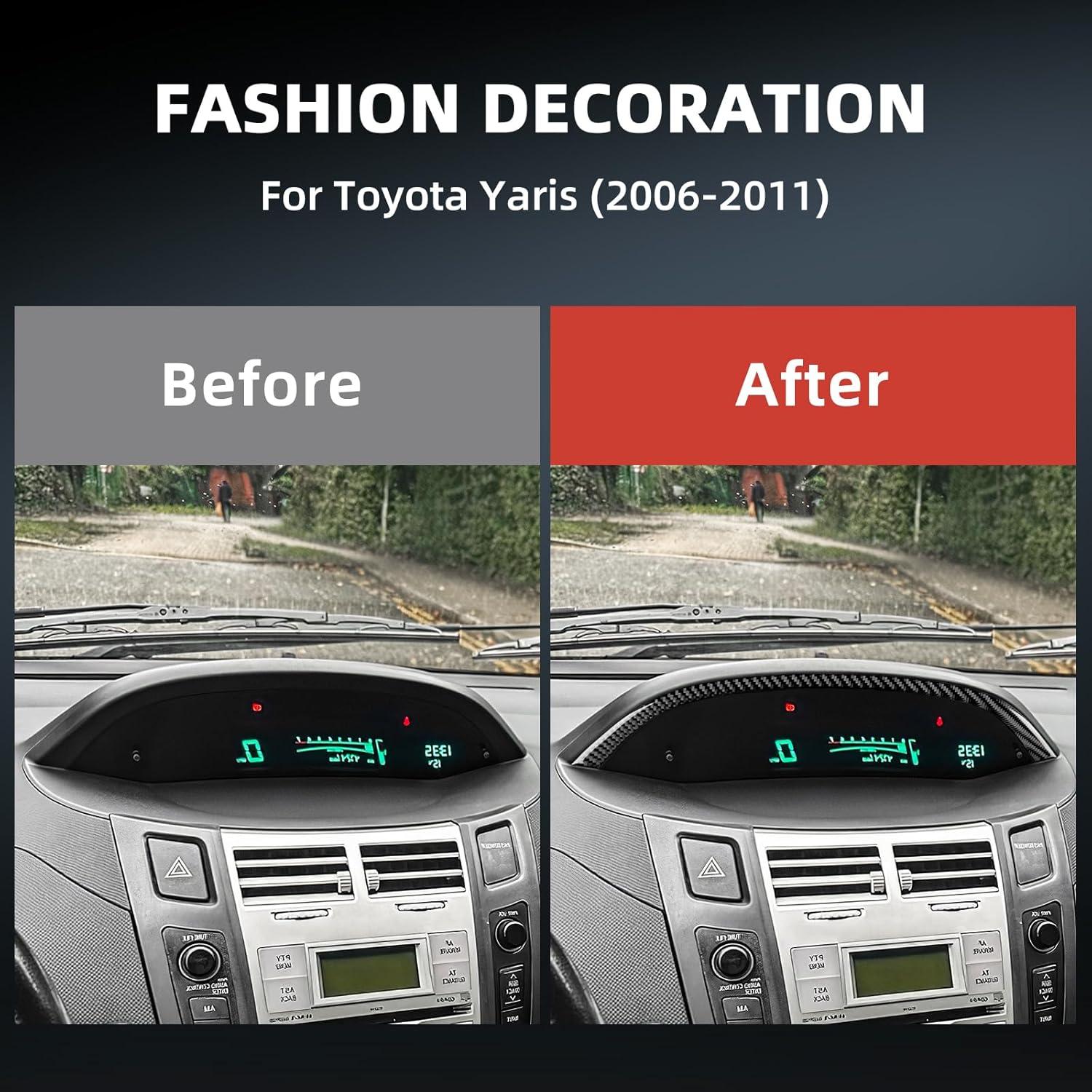 Cubierta de Fibra de Carbono Real para Toyota Yaris 2006-2011