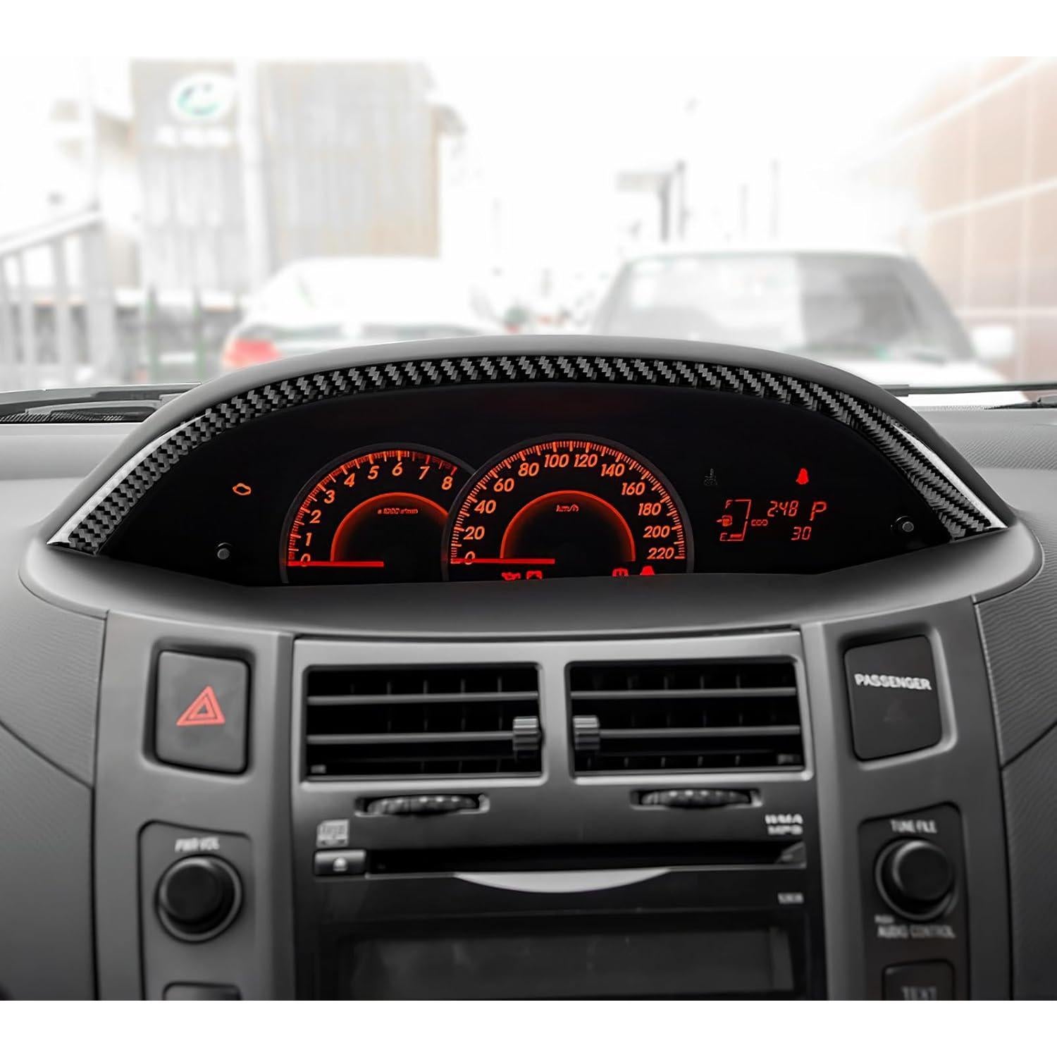 Cubierta de Fibra de Carbono Real para Toyota Yaris 2006-2011