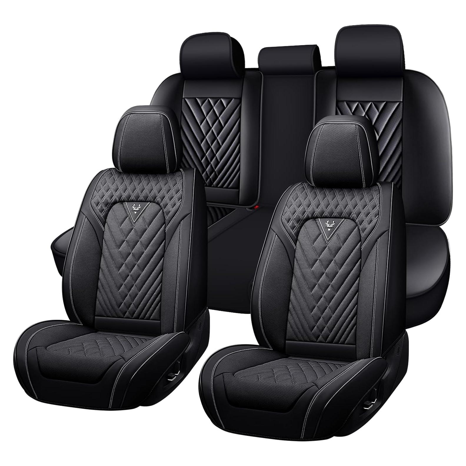 Fundas de Asiento BOJVAIGA para Toyota Yaris 2007-2020, Juego de 5, Negro