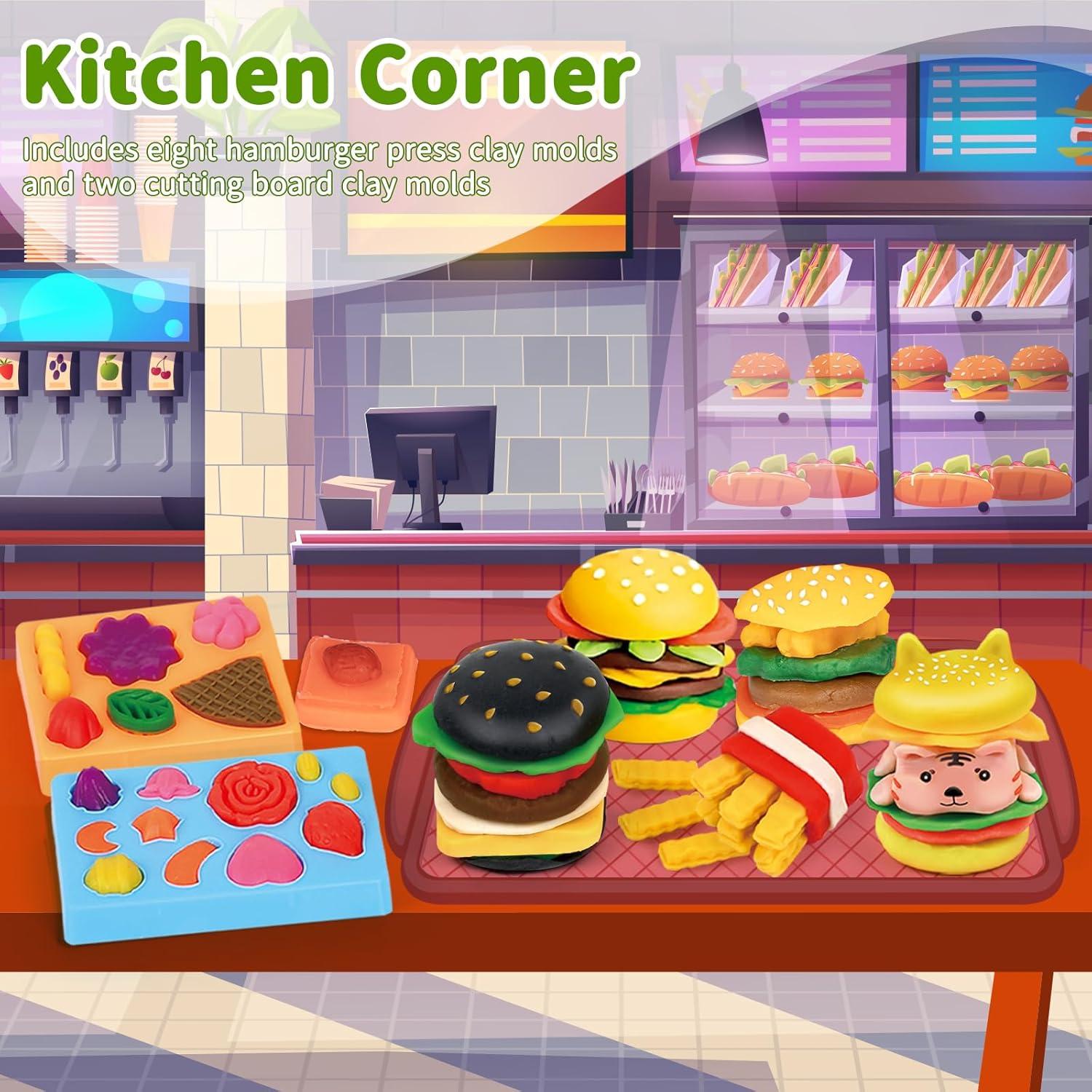 Kit de Masa para Hamburguesas ZW Creations - 22 Piezas para Niños