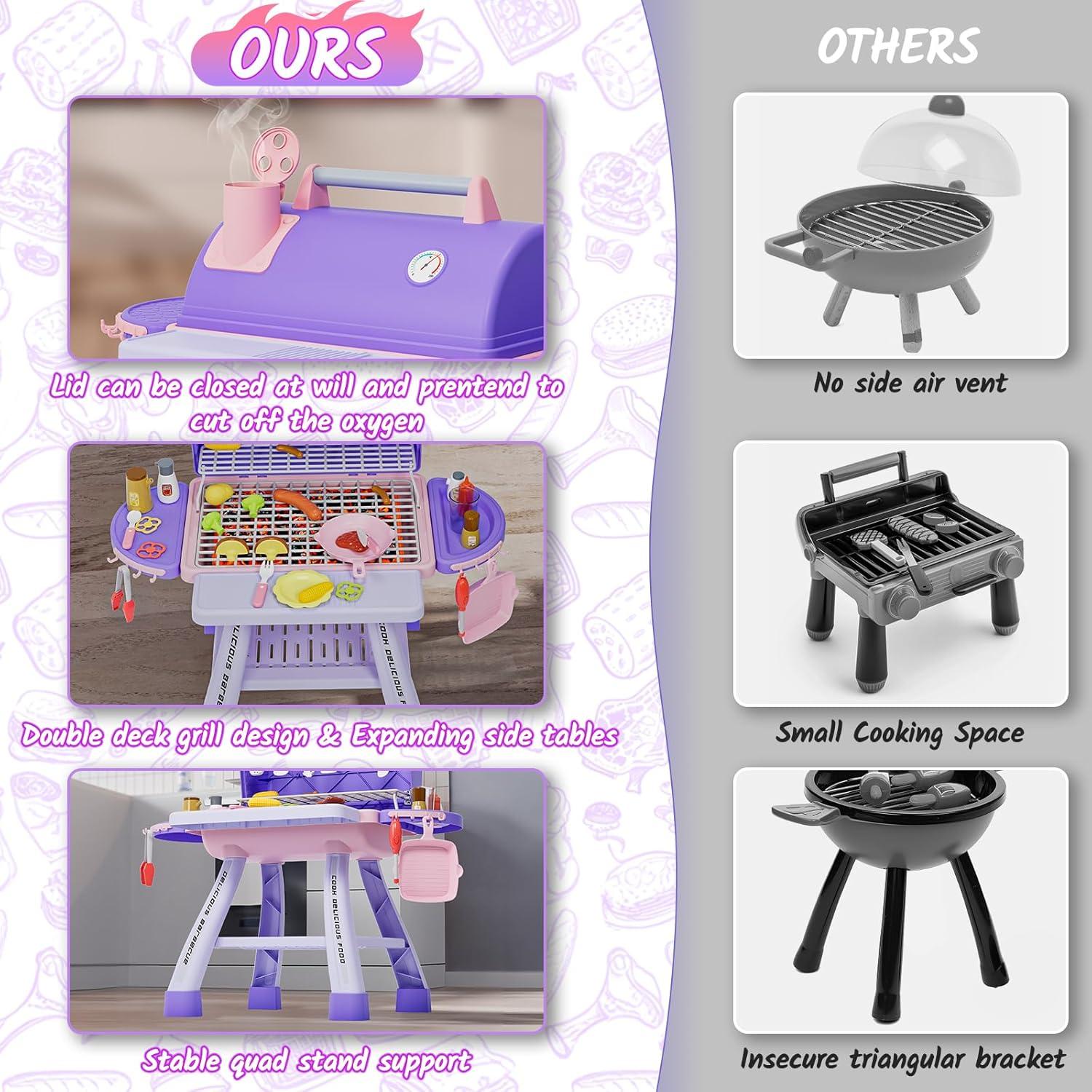 Juego de Parrilla BBQ para Niños Wan Yi Da con Luz y Sonido