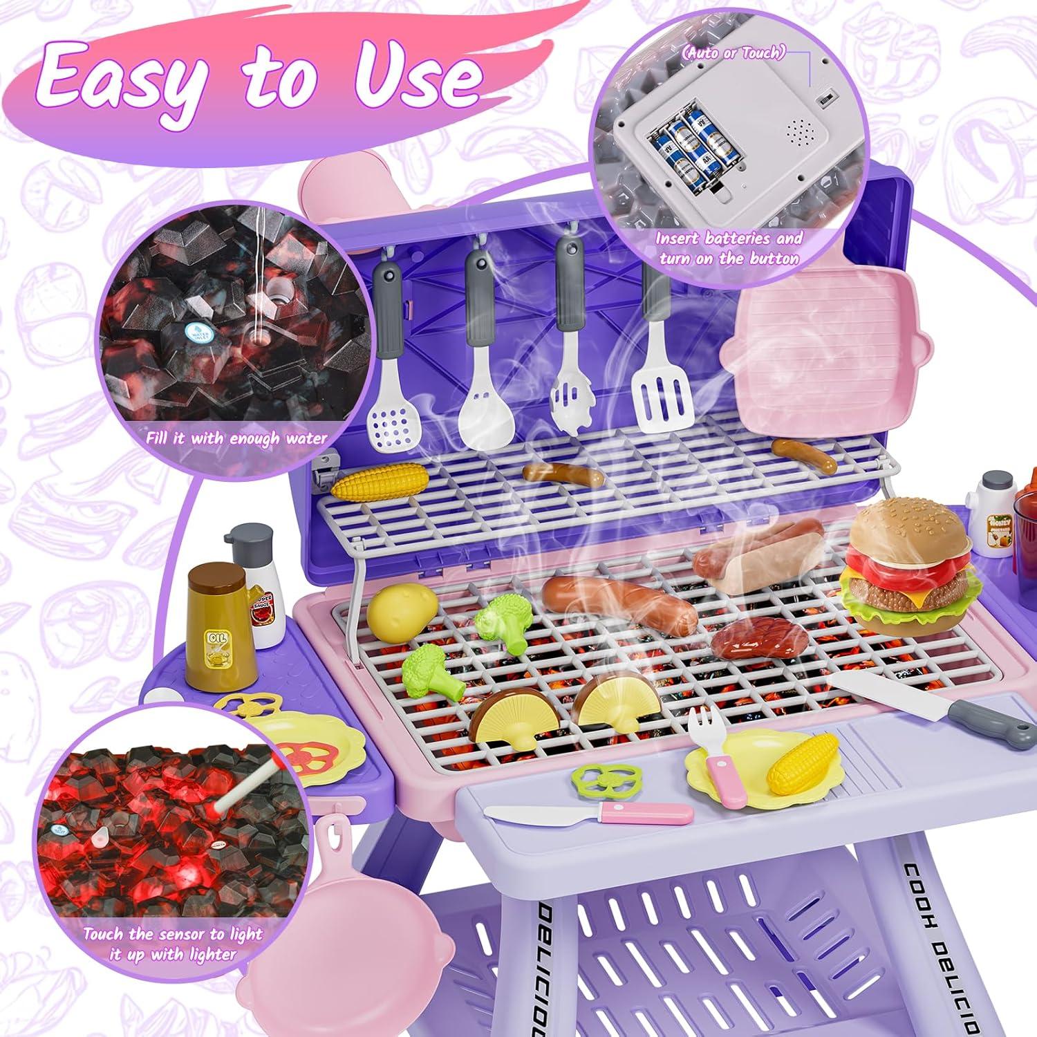 Juego de Parrilla BBQ para Niños Wan Yi Da con Luz y Sonido