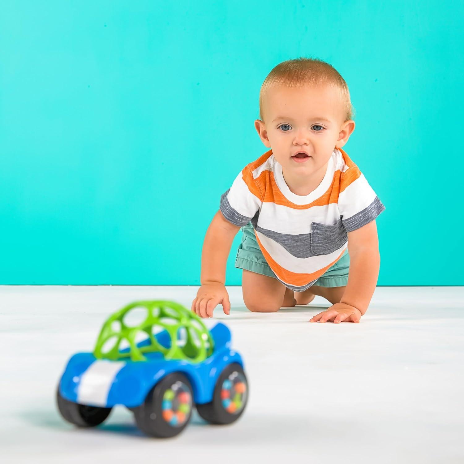 Juguete para Gatear Bright Starts Oball Coche Azul Verde 11.4cm