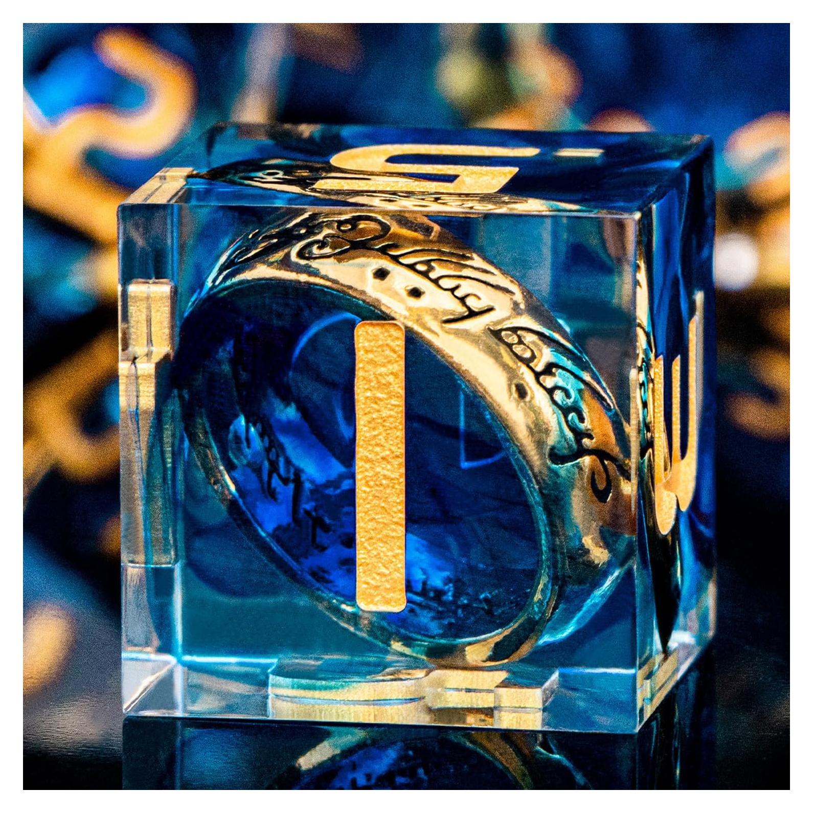 Conjunto de Dados DND ORIFANTOU 7 Piezas Resina Roja