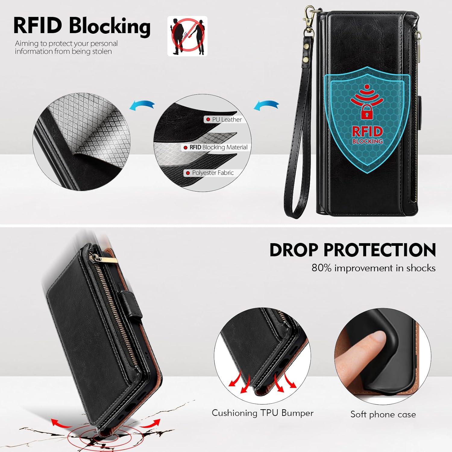 Funda Cartera Antsturdy para Samsung Galaxy A35 5G - Negro