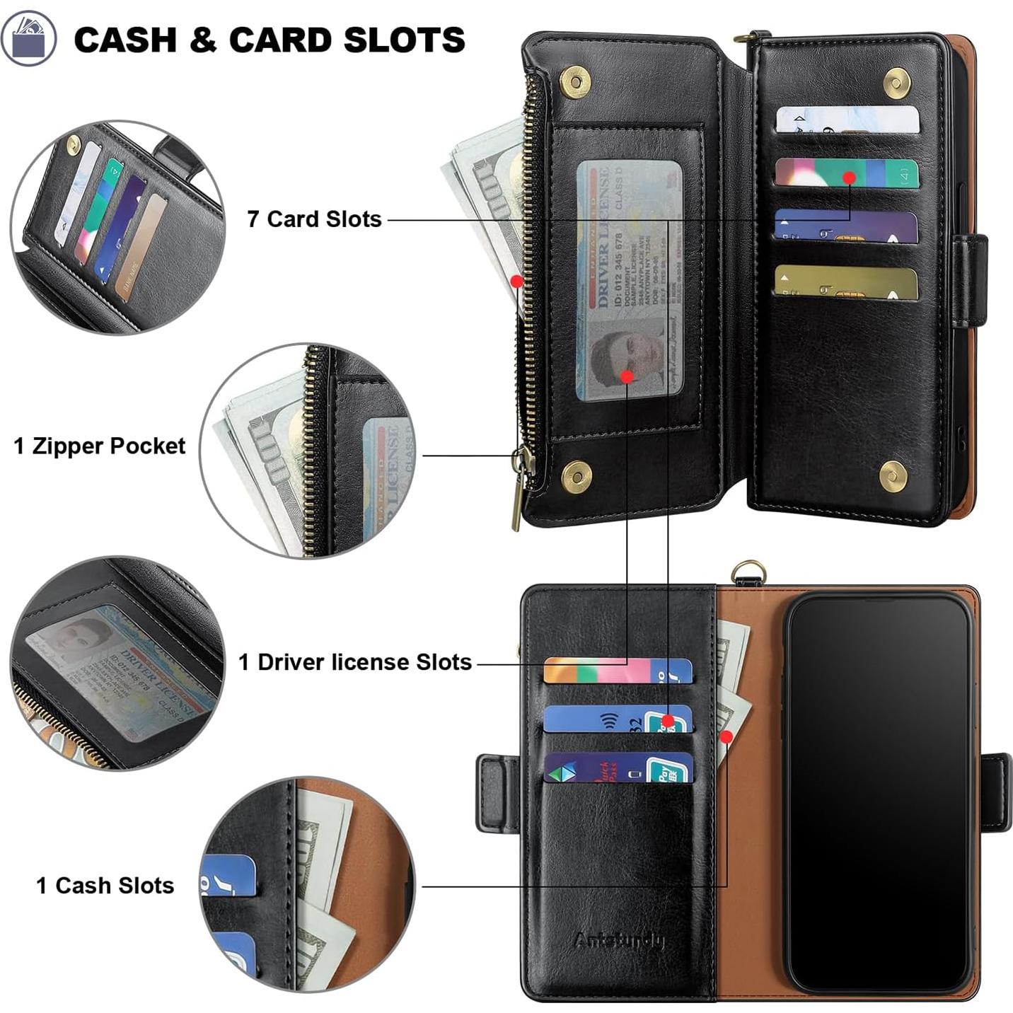 Funda Cartera Antsturdy para Samsung Galaxy A35 5G - Negro